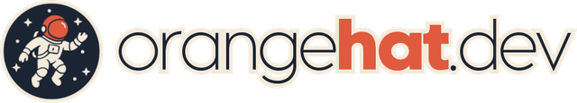 orangehat.dev logo with text